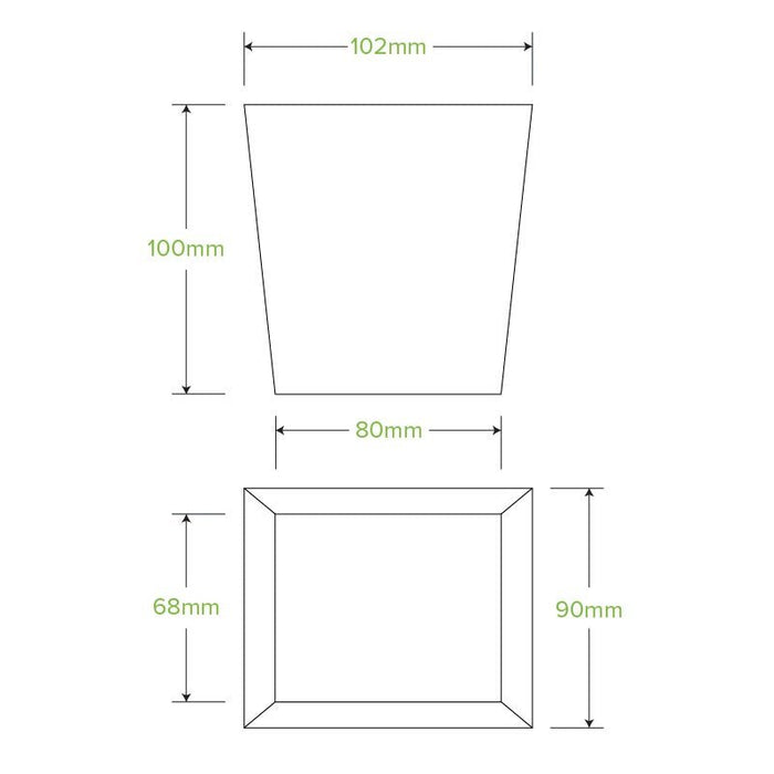 780mL / 26oz BioBoard Noodle Box - 500pcs/Ctn - TEM IMPORTS™