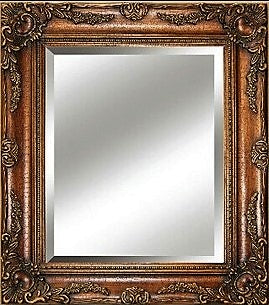 Big Ornate Mirror Dark Copper
