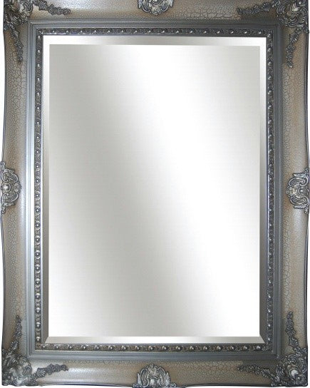 Big Ornate Mirror Silver
