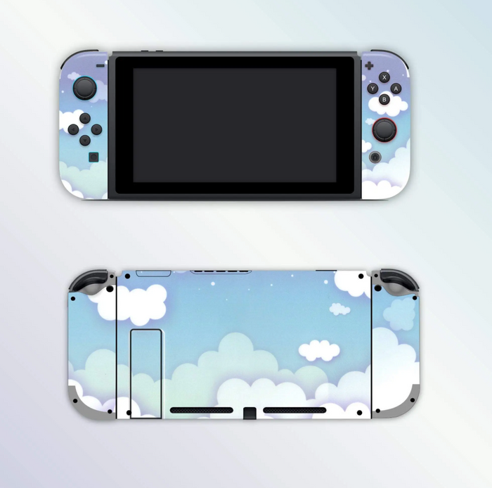 Blue Clouds Switch Skin - Pastel Switch Standard or Lite Wraps