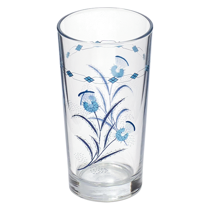 Blue Floral Glass