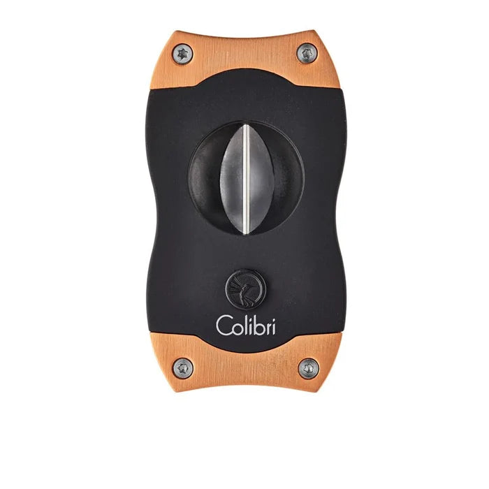 Colibri Black and Rose Gold V-Cut Cigar Cutter - CU300T6
