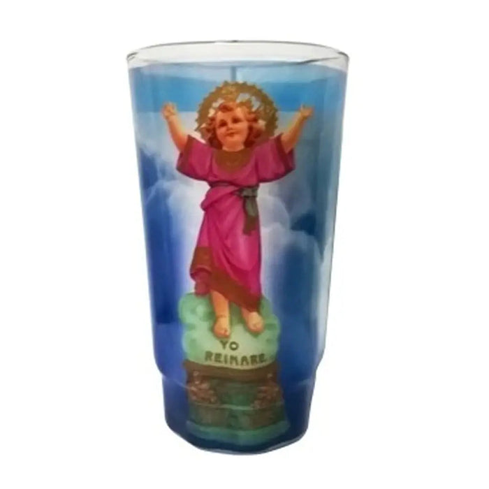 Divino Niño Jesus White Candle Michelada Cup - lrg cup