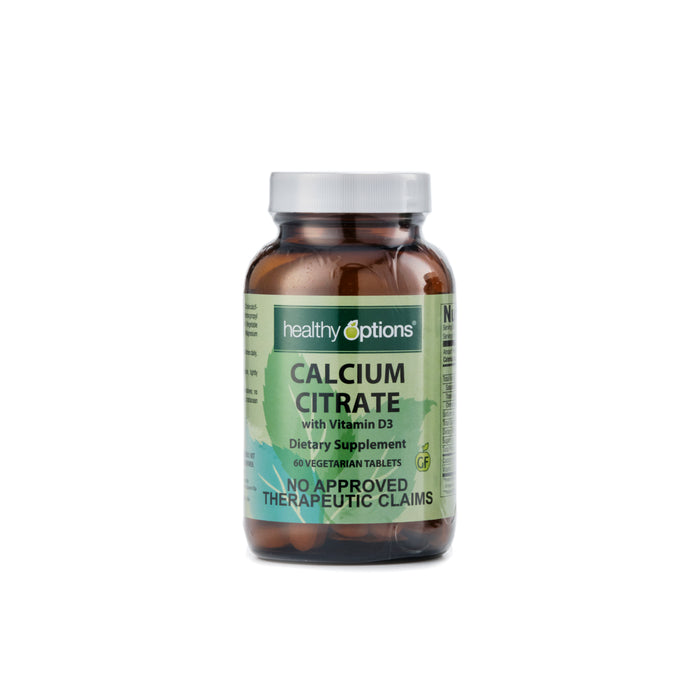 Healthy Options Calcium Citrate with Vitamin D3 60 Tablets