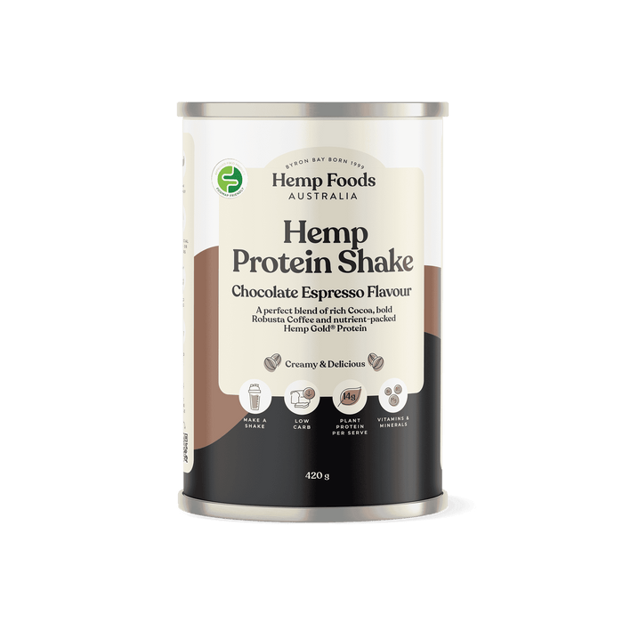 Hemp Foods Aus Hemp Protein Shake Chocolate Espresso - 420g - L'Organic