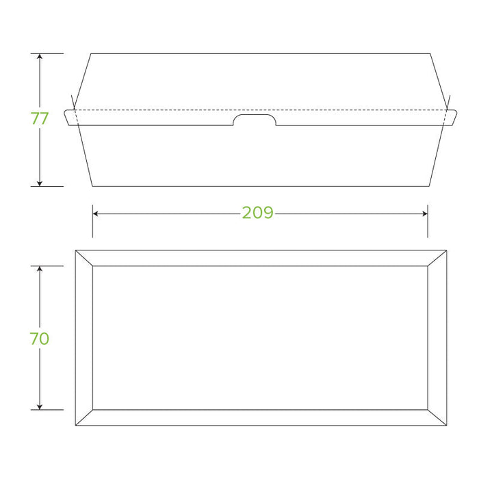 Hot Dog BioBoard Kraft Box - 400pcs/Ctn - TEM IMPORTS™