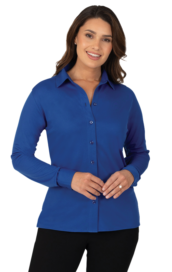 Ladies' Knit Stretch Woven Shirt