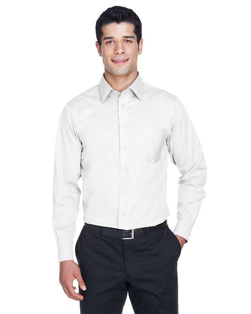 Men's Crown Collection® Solid Stretch Twill Woven Dress Shirt