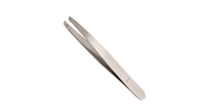 Mertz 3.5" Stainless Steel Professional Tweezer (Slanted)