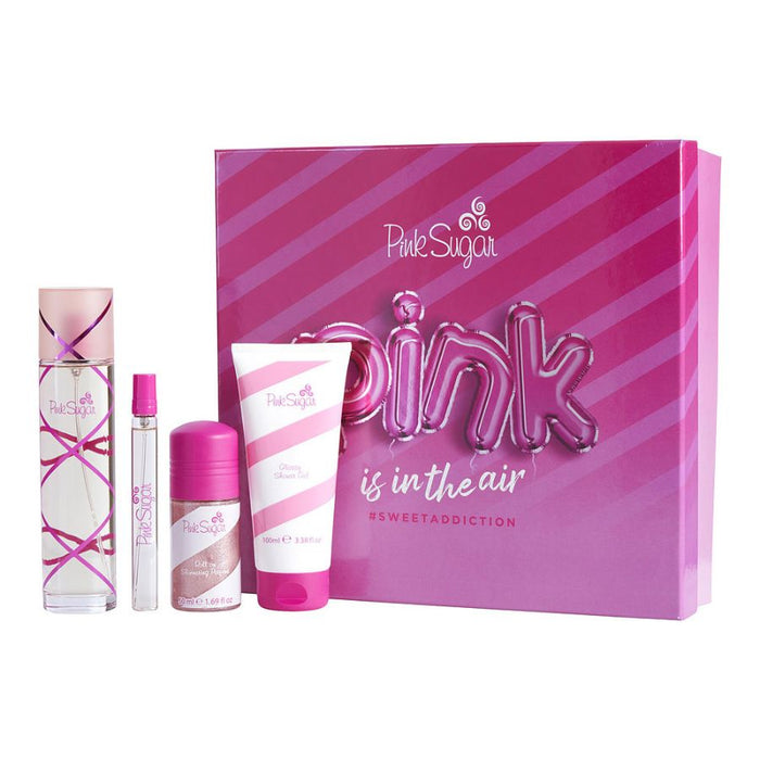 Pink Sugar by Aquolina for Women 3.4 oz EDT 4PC Gift Set