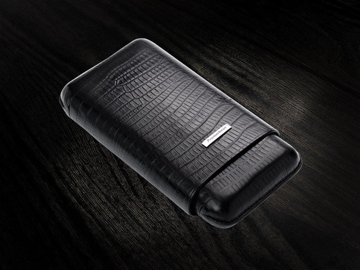 Prometheus Cigar Case Tejus Black - 3 Cigar Holder (C600TB)