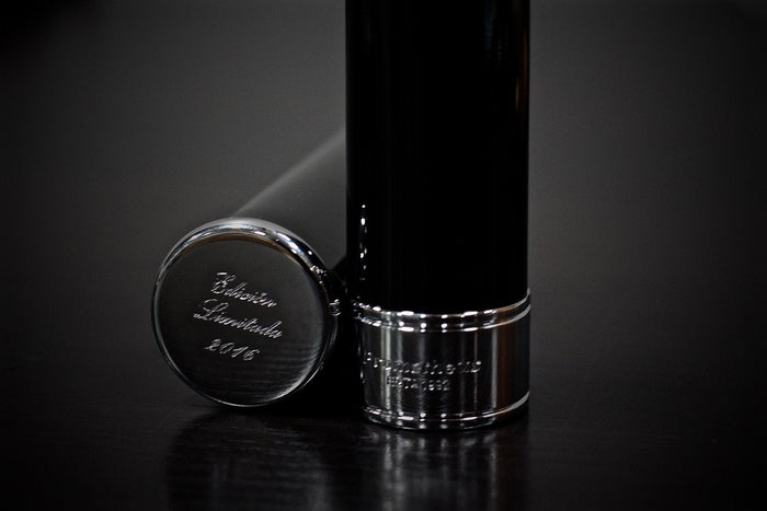 Prometheus Cigar Tube - Black Lacquer with Chrome (H-TUBE-TB)