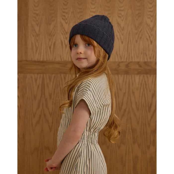 Rylee + Cru | Utility Romper | Navy Pinstripe