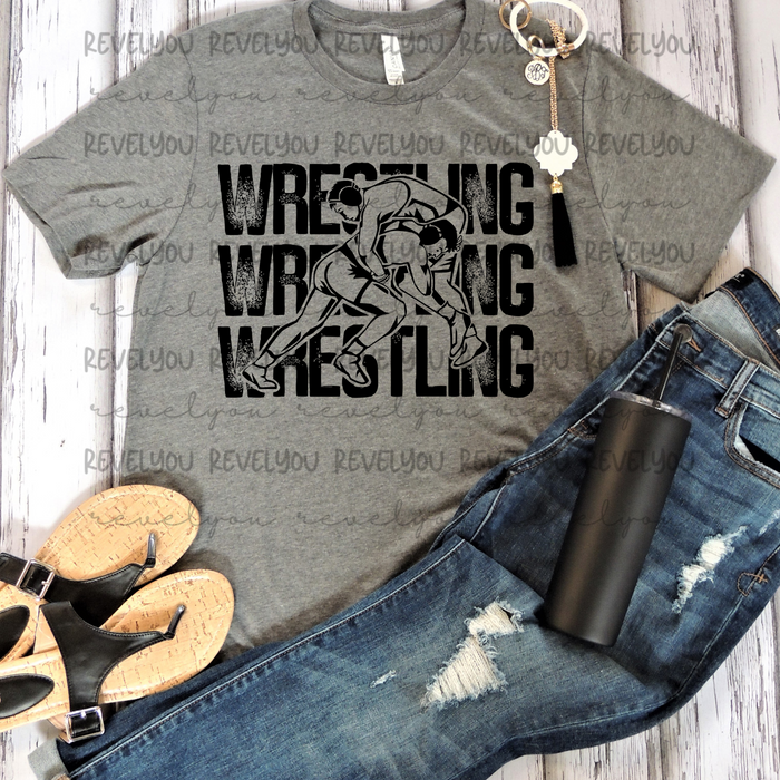 Wrestling Wrestlers (black) - PNG