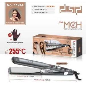 دي اس بي مكواة فرد الشعر باريس برو الومنيوم 11244 - DSP Paris Pro Aluminum Hair Straightener / Flat Iron - Model 11244