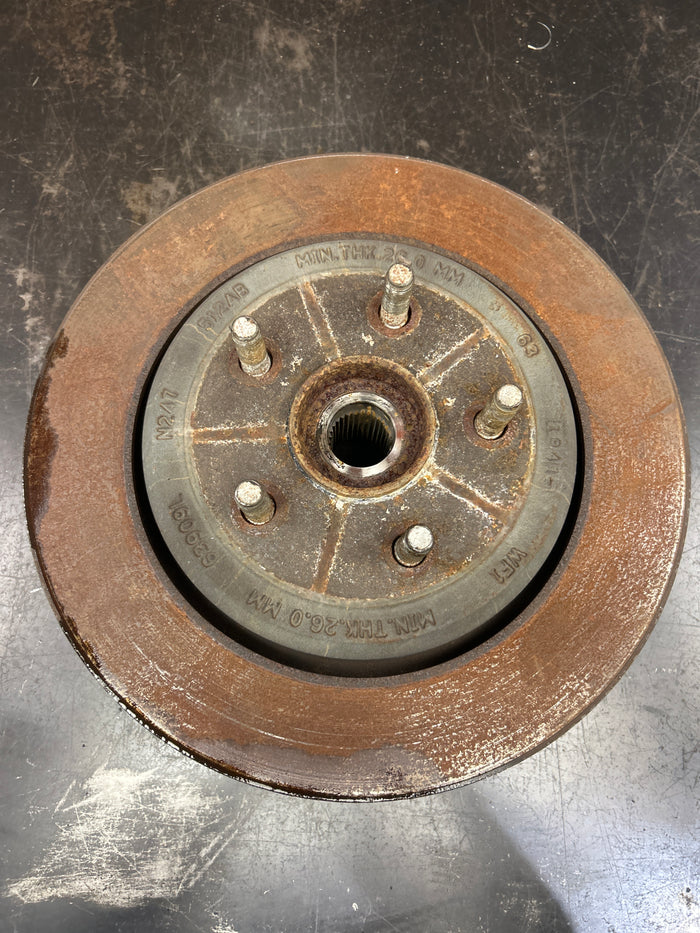 12-15 JEEP GRAND CHEROKEE SRT REAR LEFT BREMBO ROTOR KNUCKLE HUB OEM 04877113AB