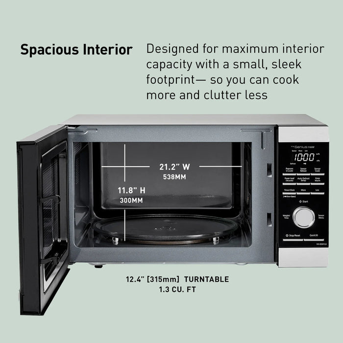 1.3 cu.ft. Genius Sensor Microwave, 1100W - NN-SD67LS