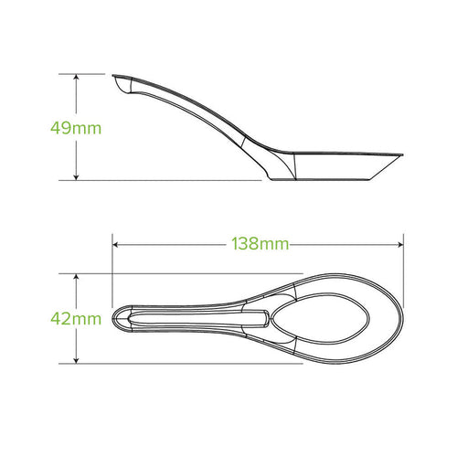 14cm Plant Fibre Chinese Soup Spoon - 1000pcs/Ctn - TEM IMPORTS™
