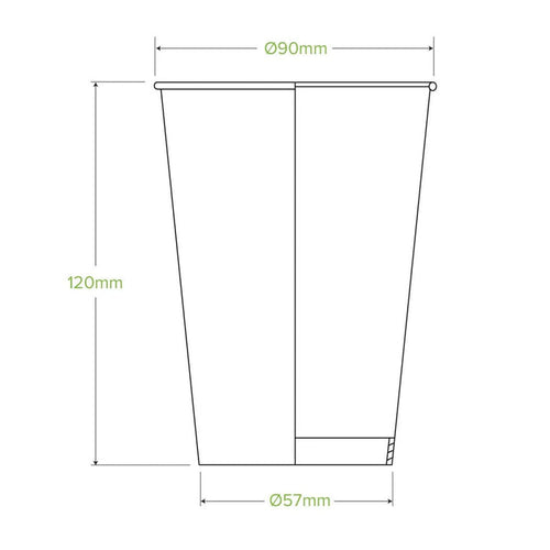 14oz/420mL (90mm) Beer Cold Paper BioCup - 1000/CTN - TEM IMPORTS™