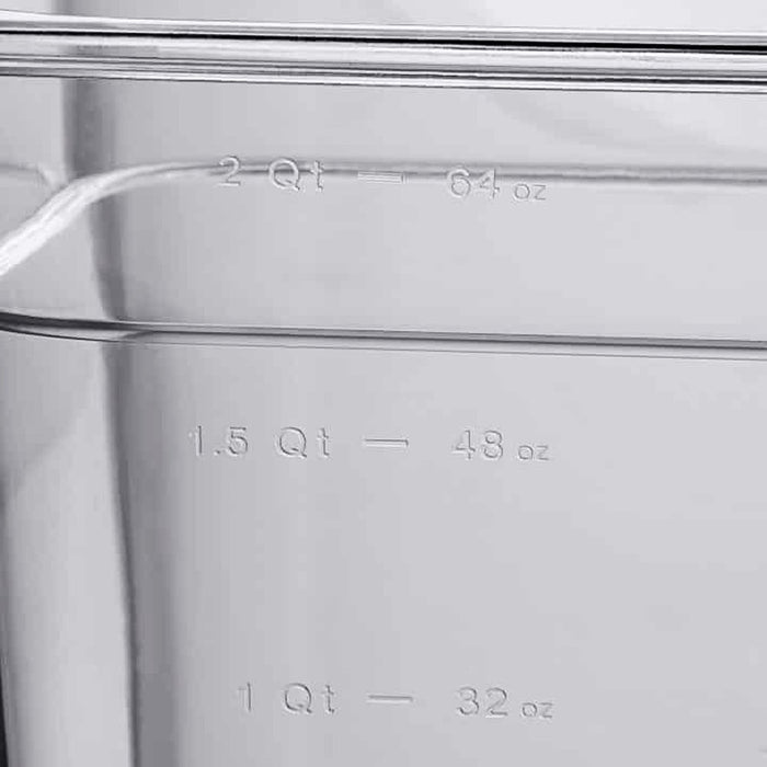 1/6 Size Clear Polycarbonate Food Pan - 1.5L - TEM IMPORTS™