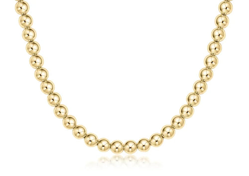 17" choker beaded - classic gold 6mm