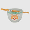 18oz 5"D Donburi Bowl with Chopsticks Set Shiba Inu Design