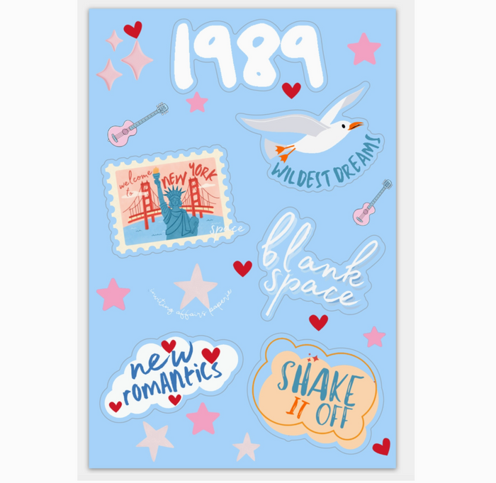 1989 Sticker Sheet (Taylor Swift)
