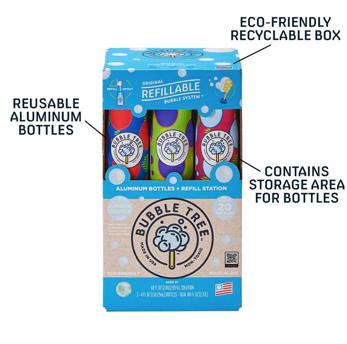 2 Liter 3 Bottle Refillable Bubble System