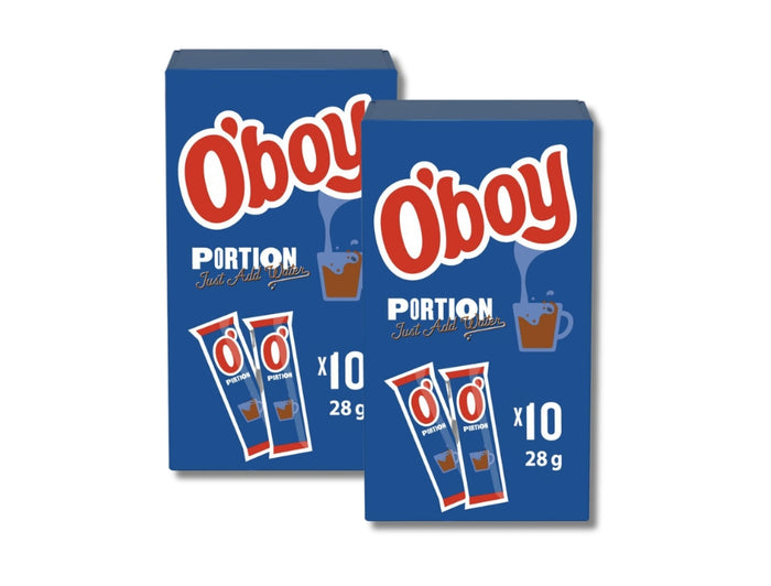 2 x O'boy Vattenlöslig Portionsförpackning – 20 individual sachets of Swedish instant chocolate drink mix, just add water