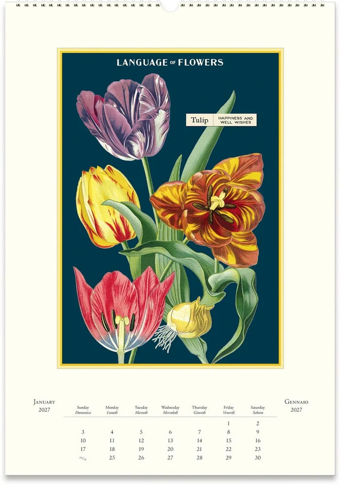 2027 Language of Flowers Wall Calendar