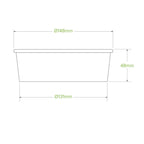 25oz/750mL Medium White BioBowl - 400pcs/Ctn - TEM IMPORTS™