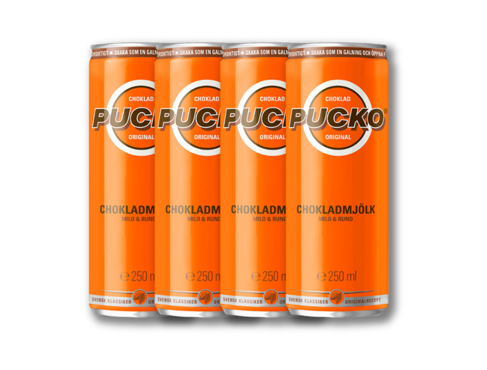 Pucko Original Chocolate Milk Drink 4 x 250ml – Authentic Swedish Chocolate Milk