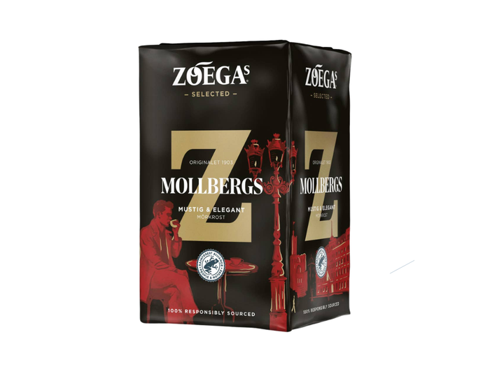 4 x Zoégas Mollbergs Blandning Ground Coffee 450g (15.87 oz) – Authentic Swedish Dark Roast Coffee – 100% Arabica