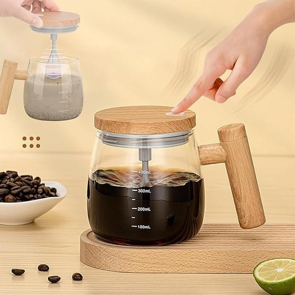 400ml Self-Stirring Coffee Mug – USB Rechargeable Automatic Mixing Cup – Home Hatch Pakistan
