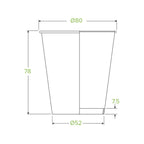 6oz/230mL (80mm) Black Single Wall BioCup - 1000pcs/ctn - TEM IMPORTS™