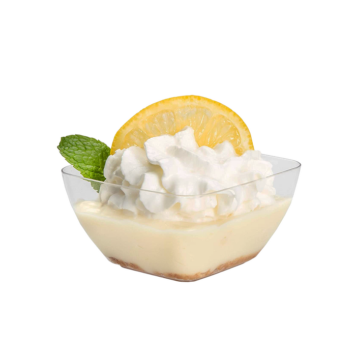 70mL Clear Mini Square Bowl Dessert Cup - TEM IMPORTS™