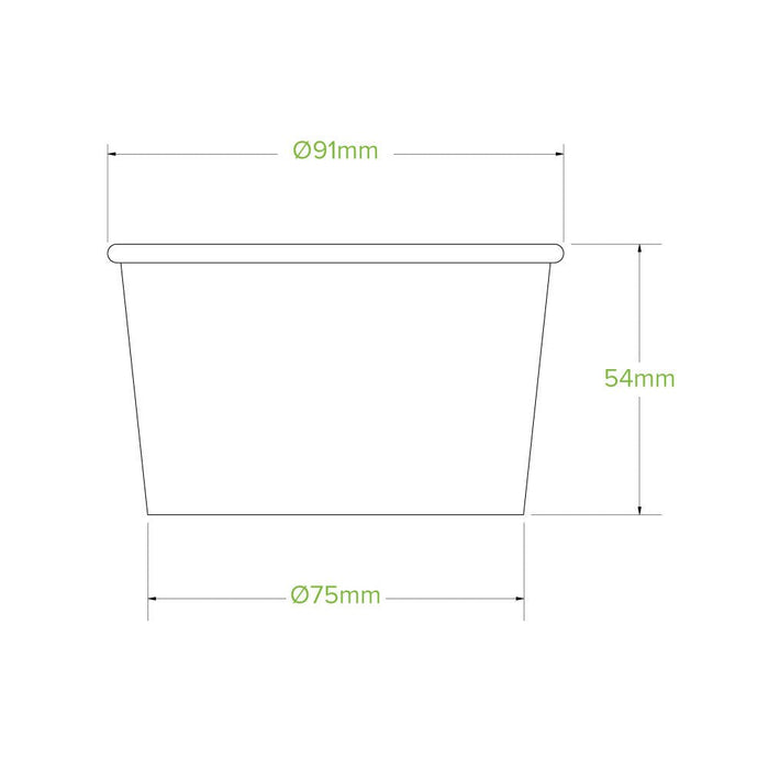 8oz/240mL Ice Cream BioCup - 1000pcs/Ctn - TEM IMPORTS™