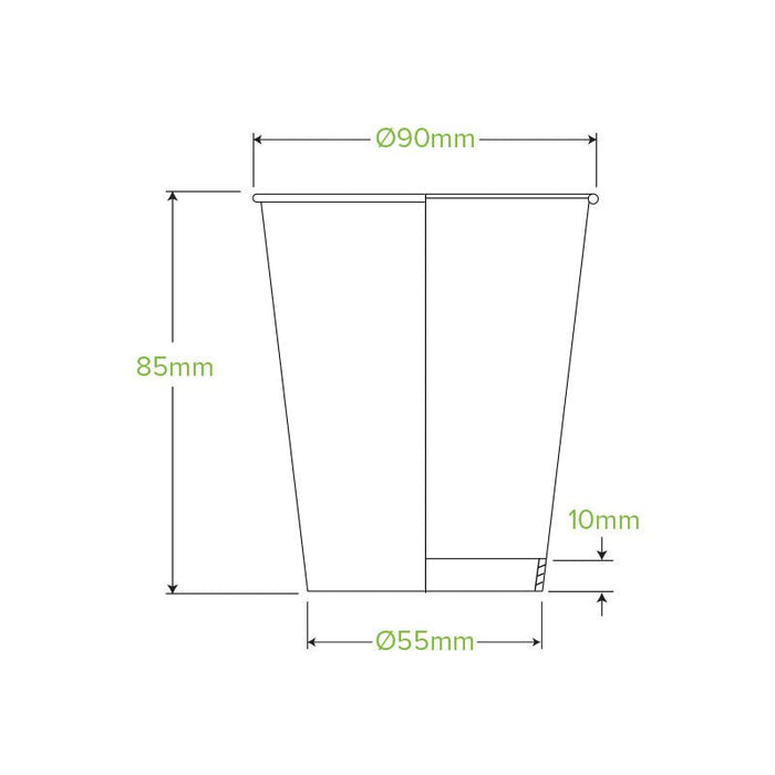 8oz/280mL (90mm) Black Single Wall BioCup - 1000pcs/ctn - TEM IMPORTS™