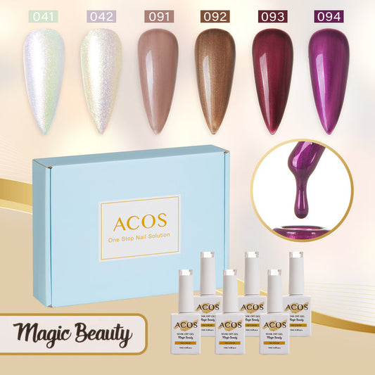 ACOS Gel Polish 6pcs Set (Jewelry Colour ) - Lashmer