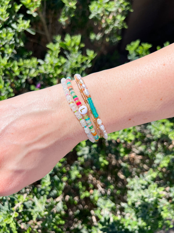 Acqua Opal & Pearl Bracelet