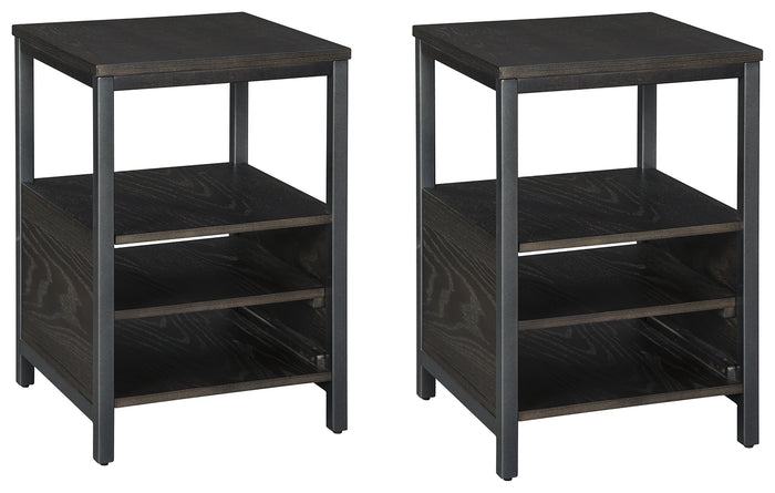 Airdon T394 Bronze 2-Piece Chairside End Table Set
