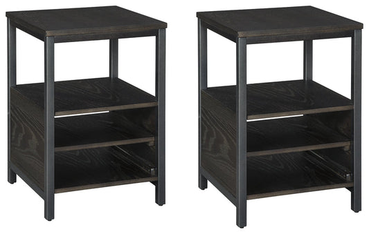 Airdon T394 Bronze 2-Piece Chairside End Table Set