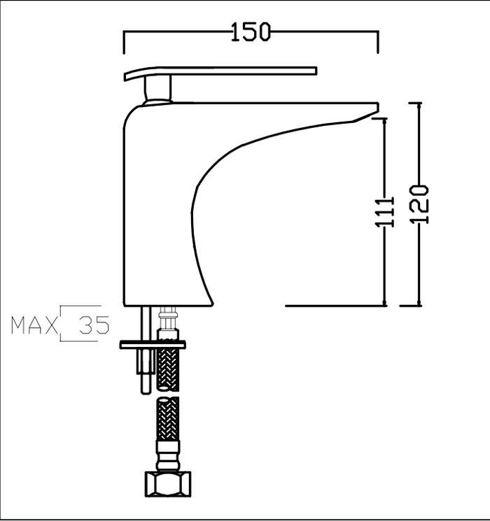 Aquatica Cascata Basin Mixer