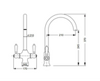 Aquatica Deja Vu Sink Mixer Brush Ross Gold