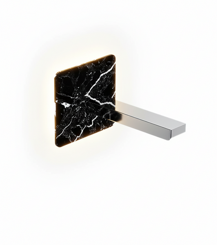 Aquatica Elements Bath Spout with Black/White Marble