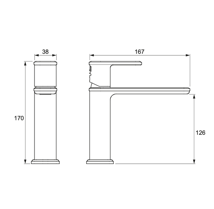 Aquatica Essences Basin Mixer - Wood Cover Cap