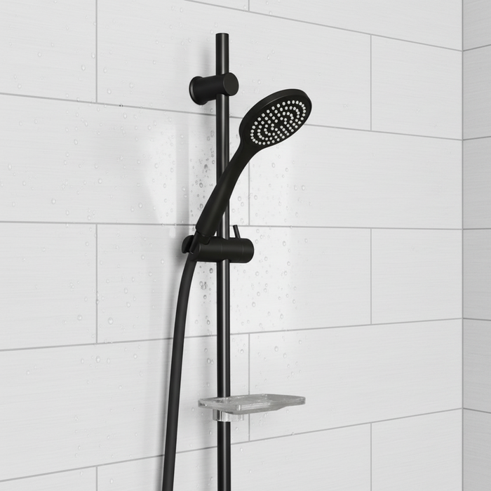 Aquatica Goccia Black Single Spray Handshower Set