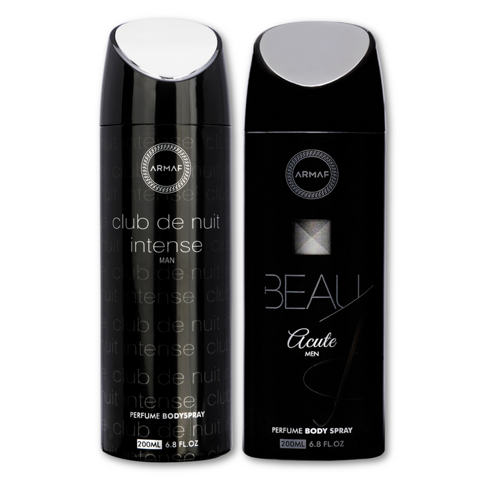 Armaf Club De Nuit Intense Man & Beau Acute Deodorants for Men - 200ML Each (Pack of 2)