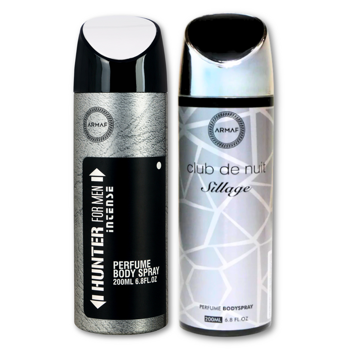 Armaf Hunter Intense & Club De Nuit Sillage Deodorants for Men & Unisex - 200ML Each (Pack of 2)