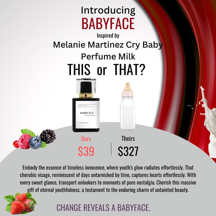 BABYFACE | Inspired by MELANIE MARTINEZ CRY BABY PERFUME MILK | Cry Baby Perfume Milk Dupe Pheromone Perfume - aromapassions